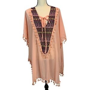 Chalier Women Swimsuit Cover Up for Beach Peach / Pink - One size